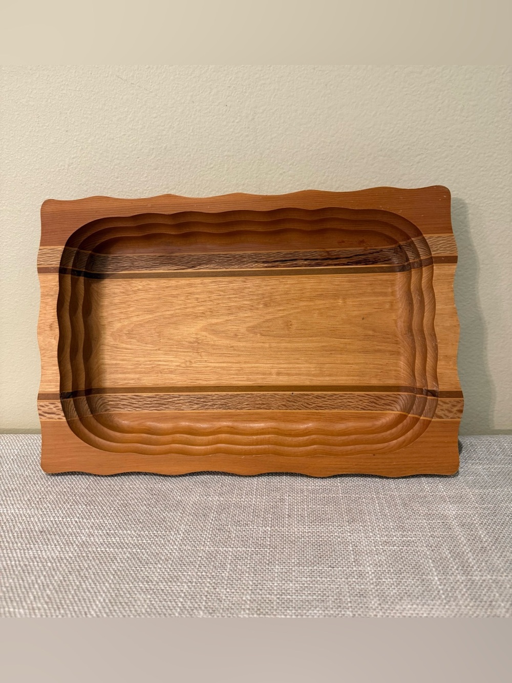 Vintage Sovereign No. 74 New Zealand Wood Serving Tray Inlaid Timber